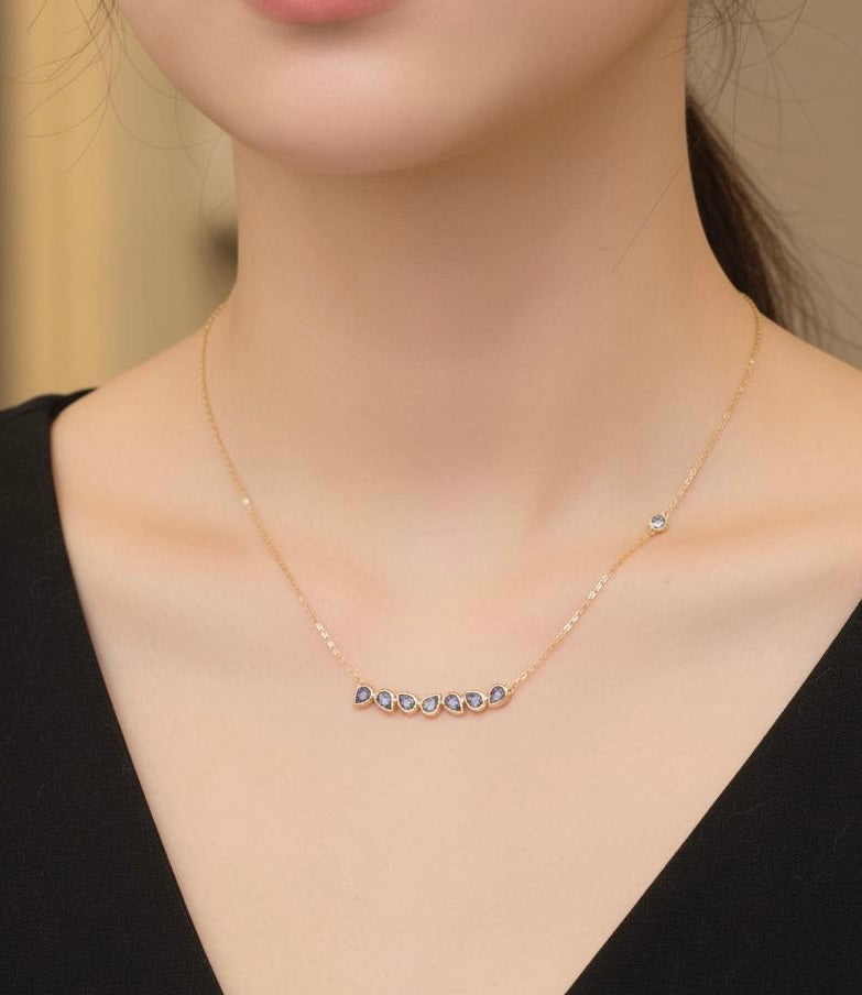 Blueberry Jellybean Necklace