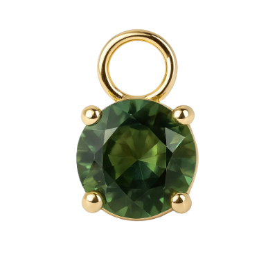 The Round Green Tourmaline Charm