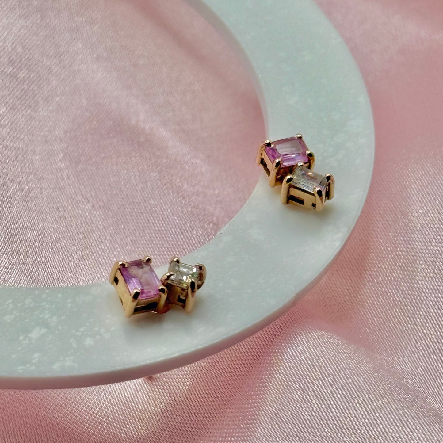 The Pink Cluster Earrings
