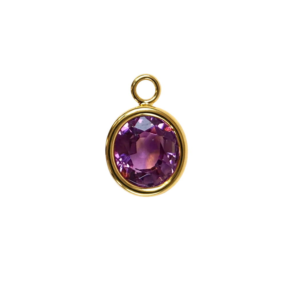The Pink Tourmaline Oval Charm
