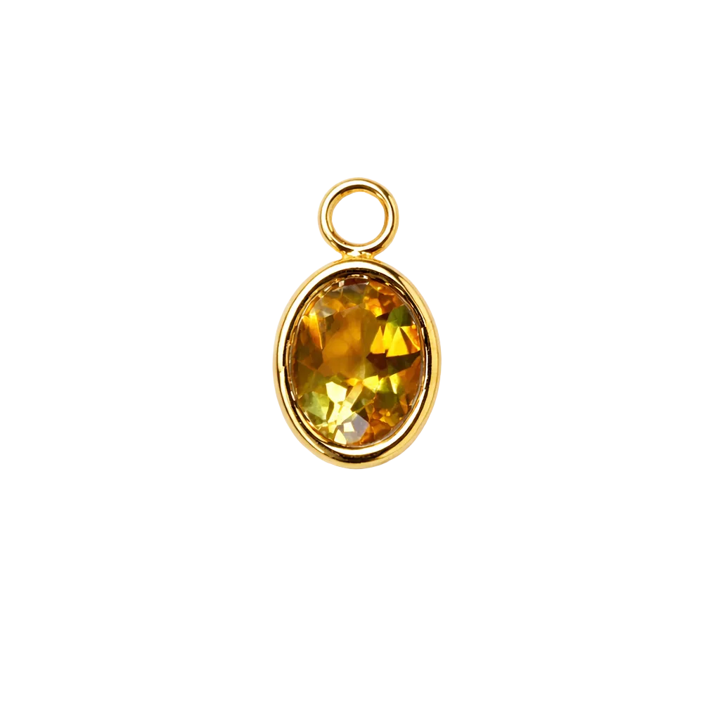 The Yellow Topaz Oval Charm