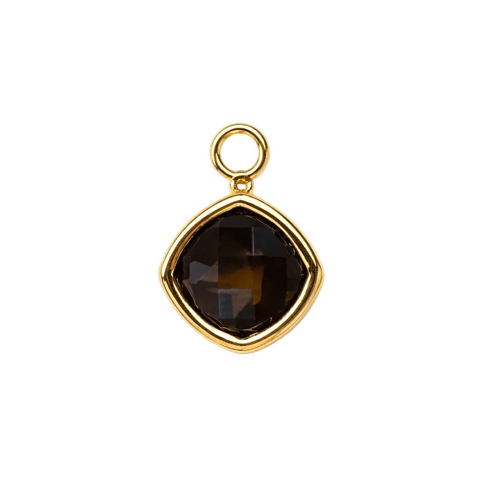 The Smokey Topaz Cushion Charm