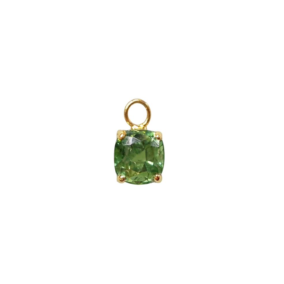 The Green Tourmaline Cushion Charm