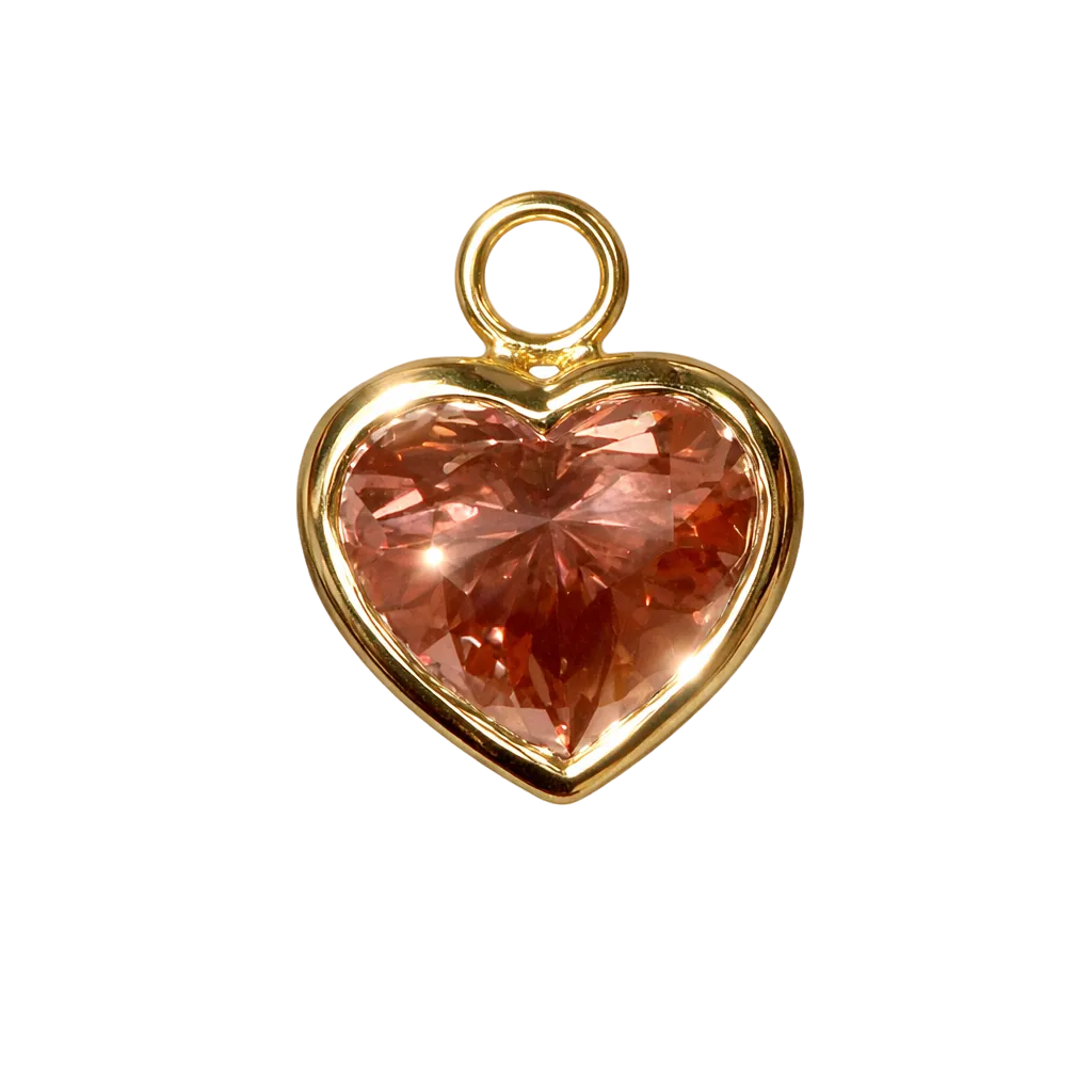The Pink Diamond Heart Charm