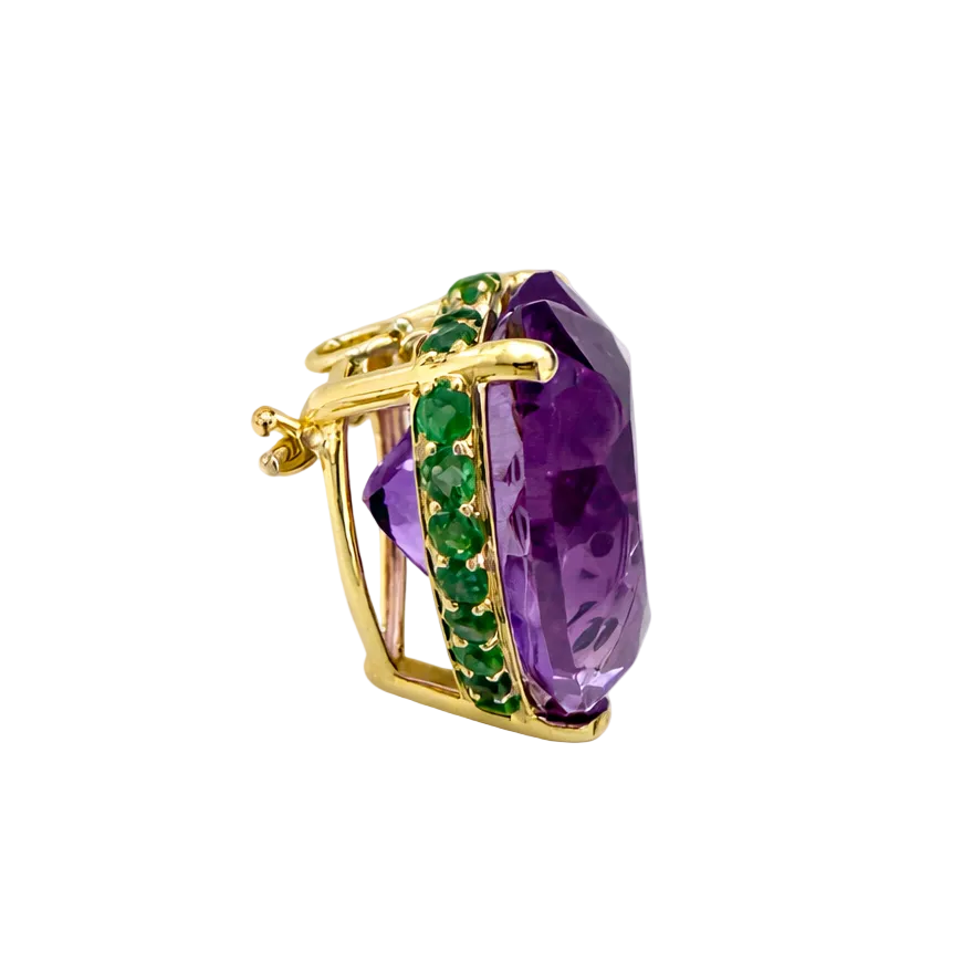 The Amethyst Heart Brooch Charm