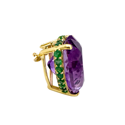 The Amethyst Heart Brooch Charm