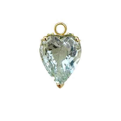 The Aquamarine Heart Brooch Charm