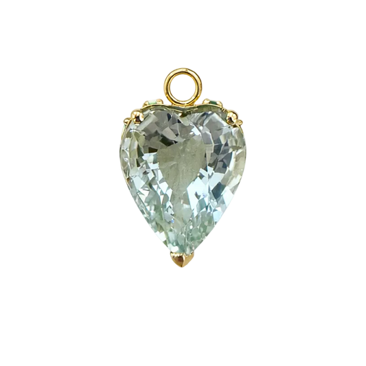 The Aquamarine Heart Brooch Charm