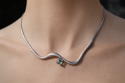 Lagoon Tourmaline Slide Necklace