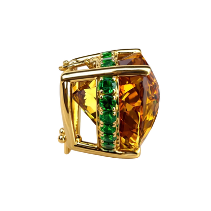 The Citrine Heart Brooch Charm