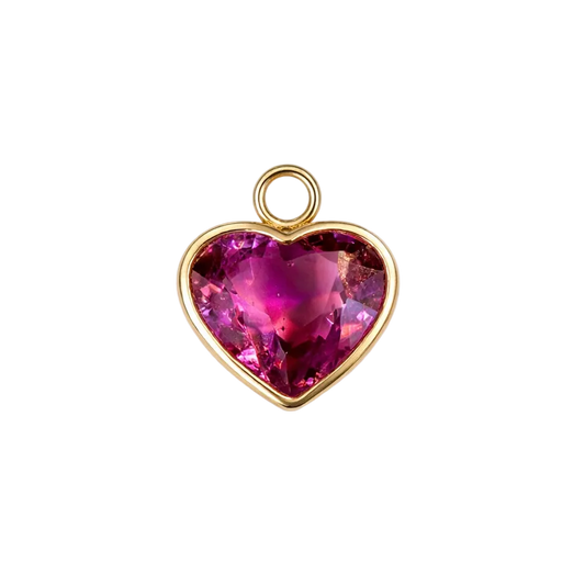 The Pink Tourmaline Heart Charm