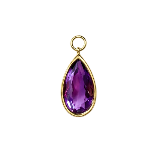 The Elongated Amethyst Pear Charm