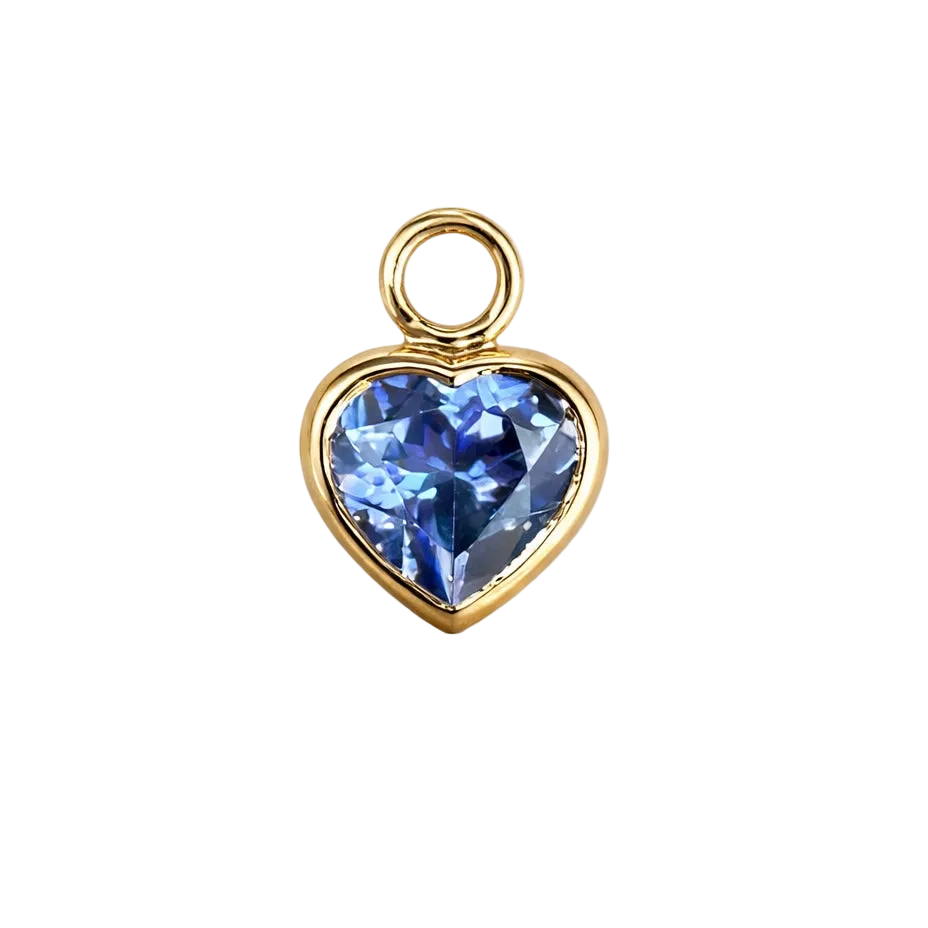The Tanzanite Heart Charm