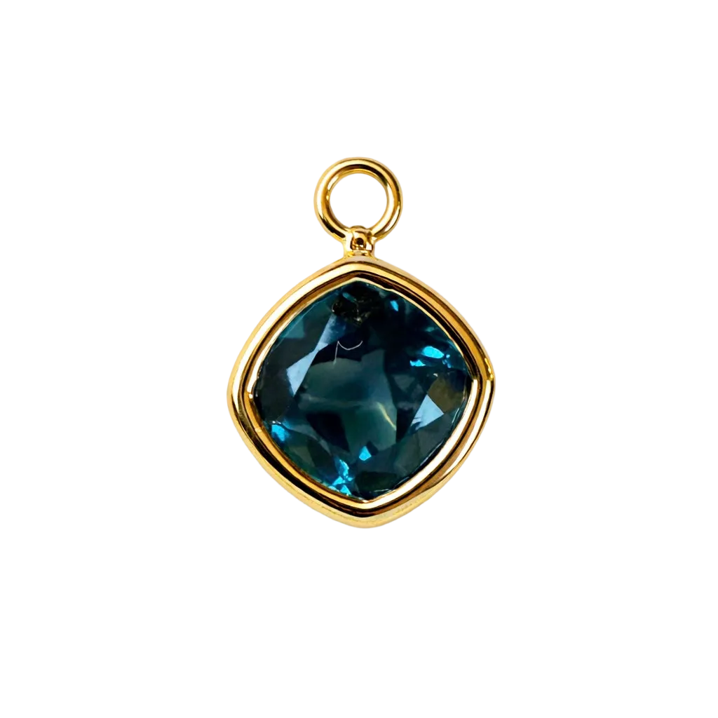 The Blue Topaz Cushion Charm