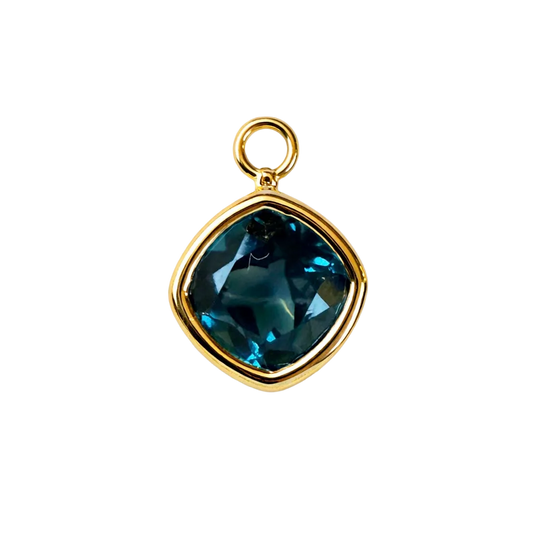 The Blue Topaz Cushion Charm