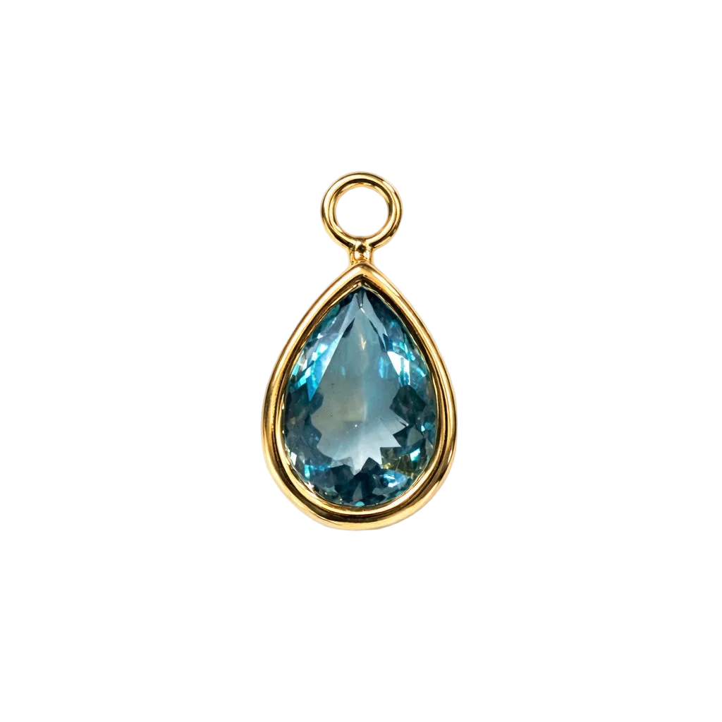 The Lagoon Tourmaline Pear Charm