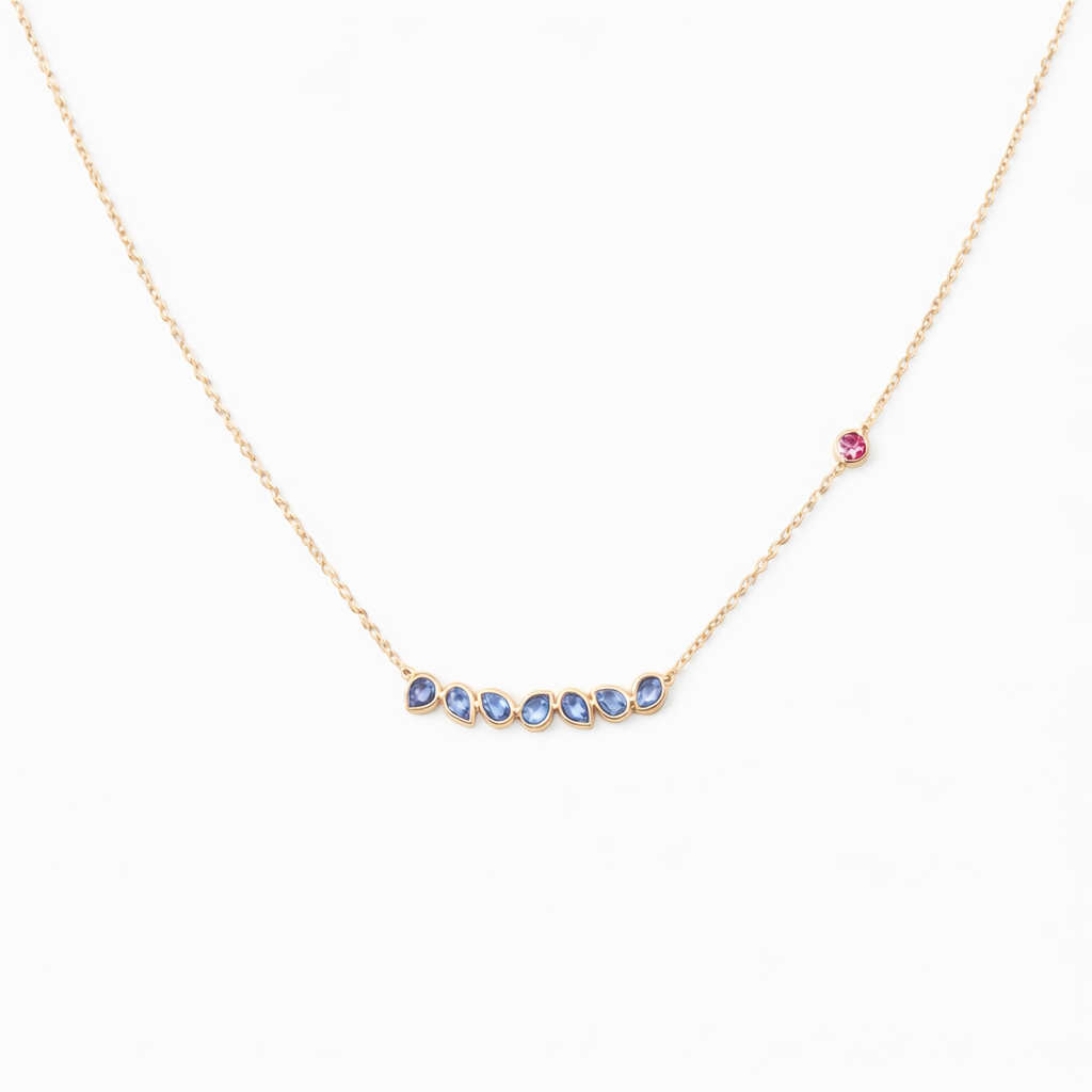 Blueberry Jellybean Necklace