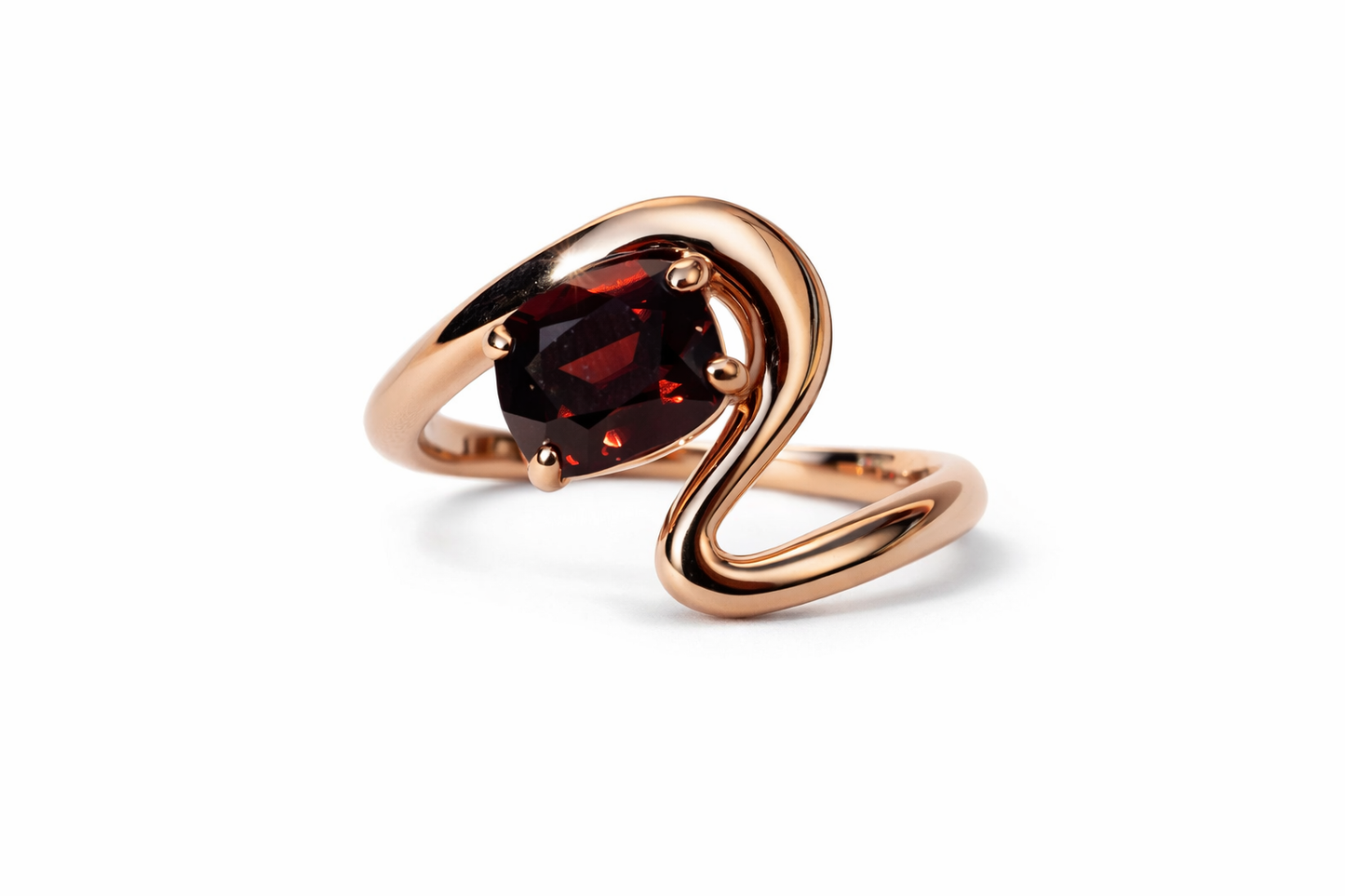 Red Spinel Slide Ring