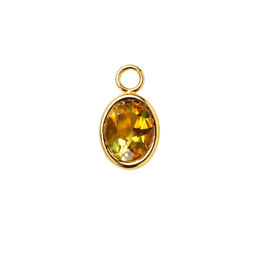 The Yellow Topaz Oval Charm