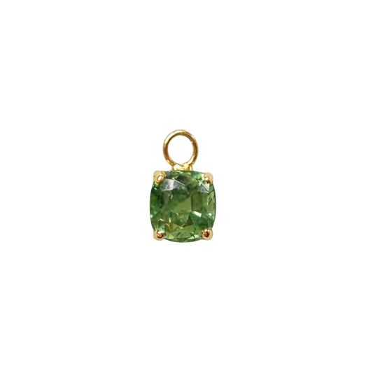 The Green Tourmaline Cushion Charm