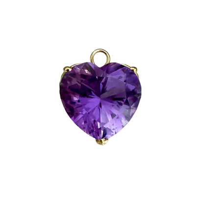 The Amethyst Heart Brooch Charm