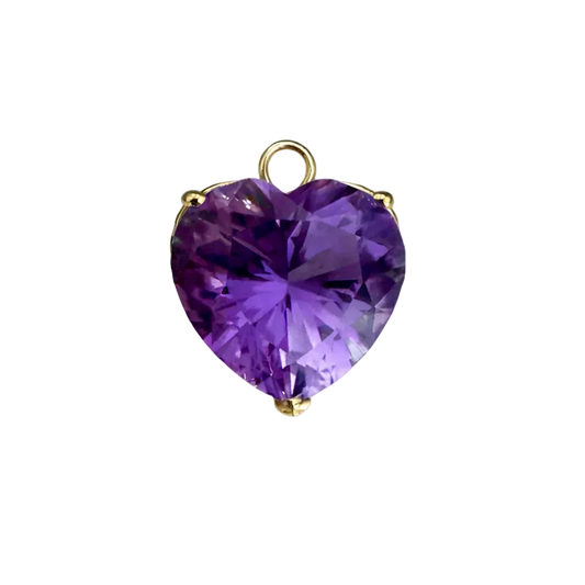 The Amethyst Heart Brooch Charm