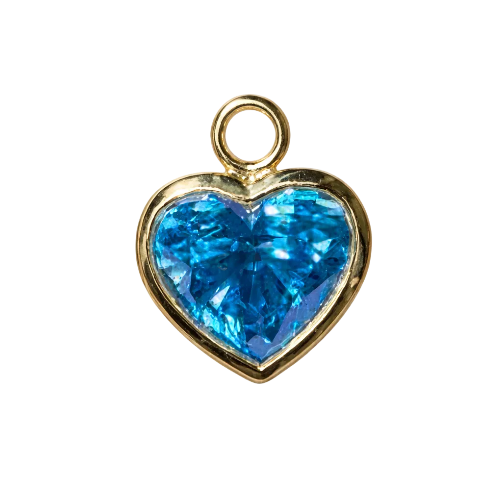 The Blue Diamond Heart Charm