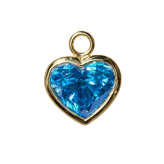 The Blue Diamond Heart Charm